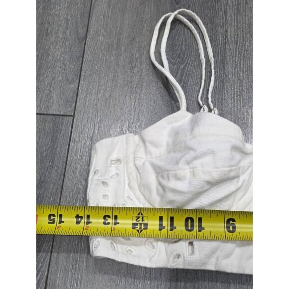 Anthropologie lTularosa Valentina babydoll eyelet Y2K Bra Top White S A003790 - Picture 5 of 10